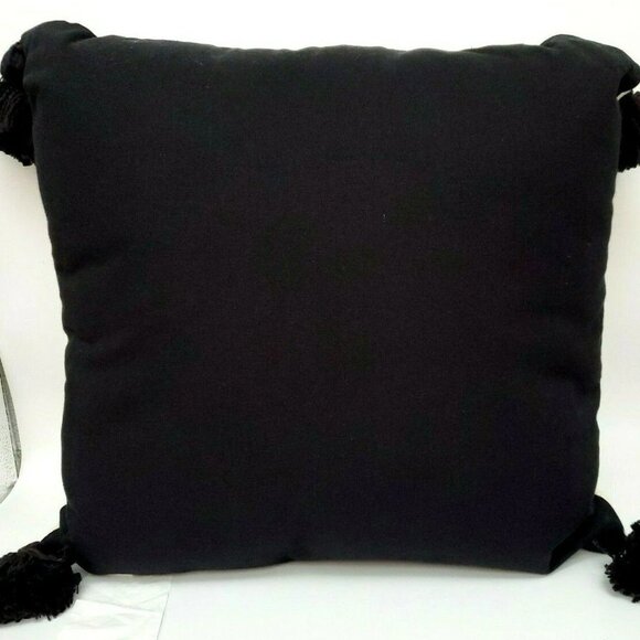 Place and Time Halloween Throw Pillow with Tassels "Welcome Mortals" - Picture 3 of 12